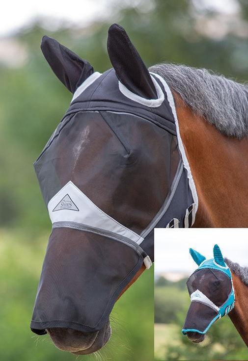 Shires Masque Anti-Mouches avec Nez - 70% anti UV - SHOPHORSE